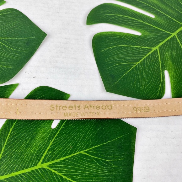 Vintage STREETS AHEAD Silver and Brown Belt Small - Picture 5 of 6